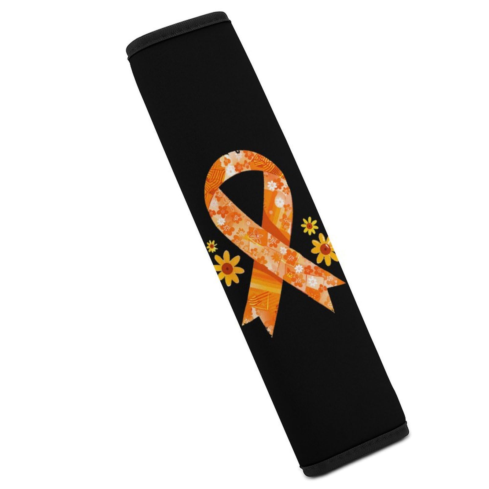 SMAZDFXX Awareness Orange Ribbon Autositzgurtpolster, weicher Auto-Sicherheitsgurtbezug, Sicherheitsgurt-Schulterpolster, Autozubehör, 1 Stück von SMAZDFXX