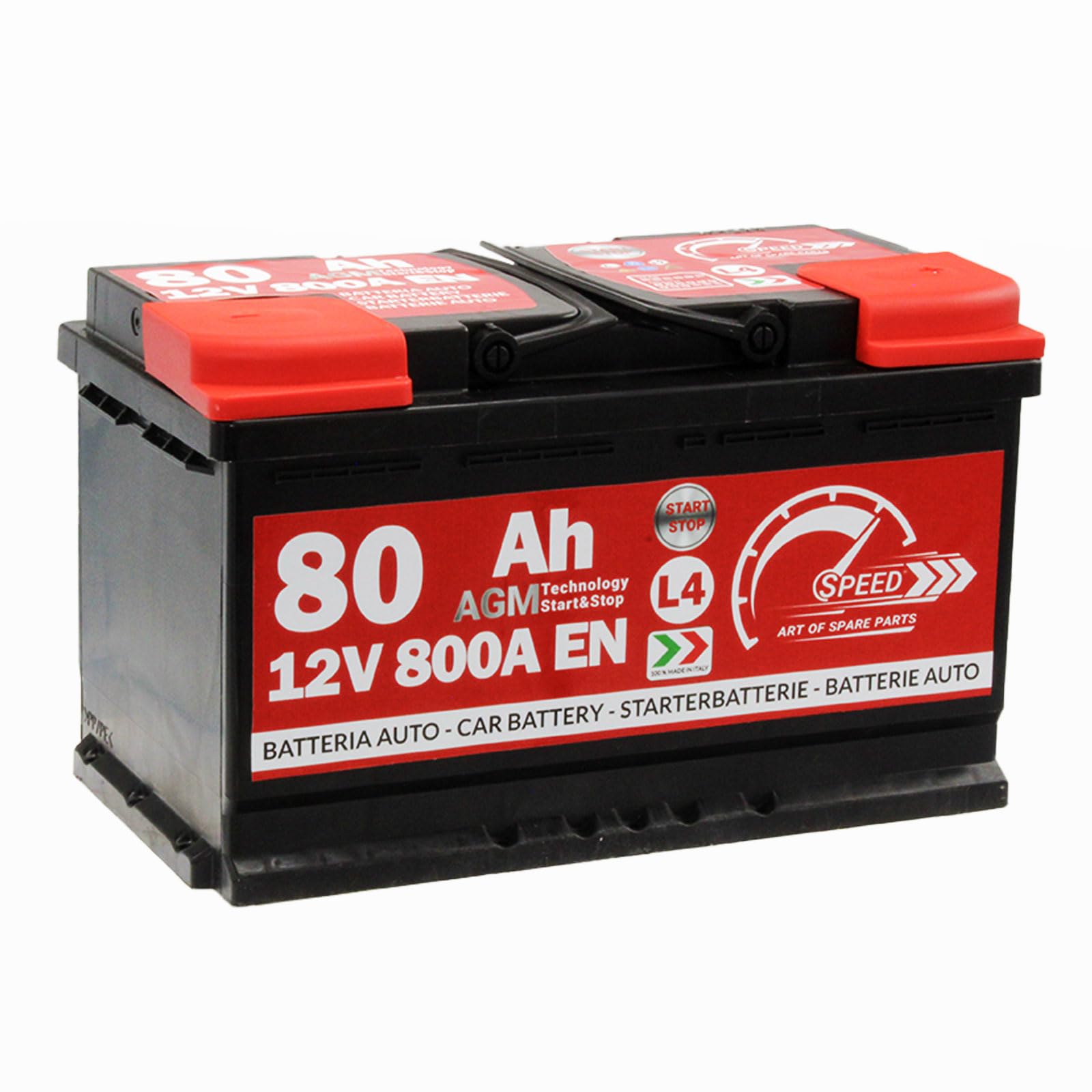 Autobatterie Speed AGM 80Ah 800A Start&Stop von SMC