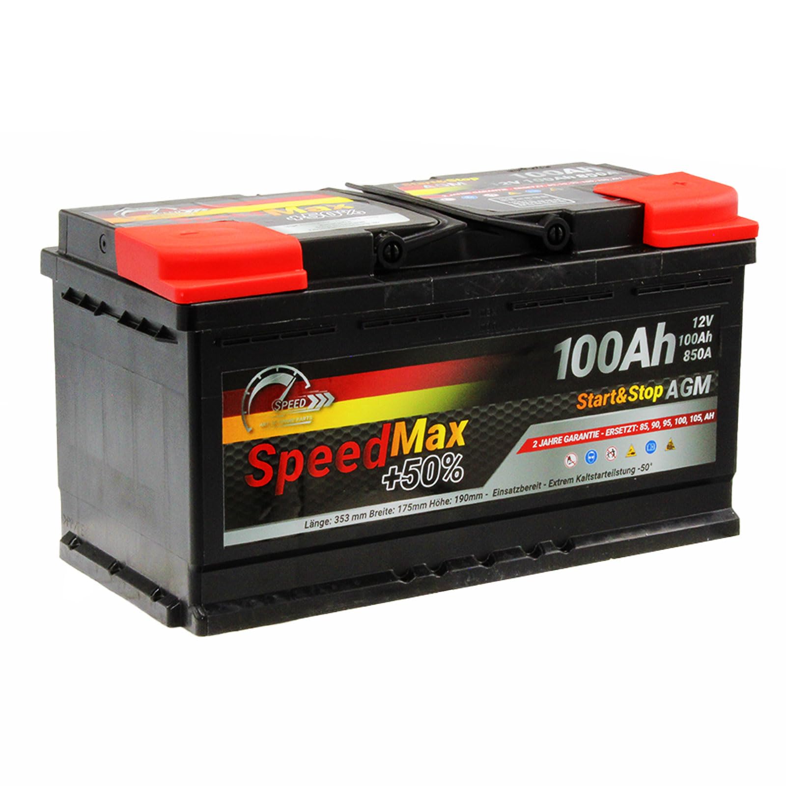 Starterbatterie Speed Max100Ah AGM 850A Start&Stop 12V von SMC