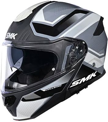 SMK Gullwing Supertour, Klapphelm - Matt Schwarz/Grau/Hellgrau/Weiß - XS von SMK