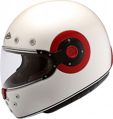 SMK Retro, Integralhelm - Weiß/Rot - XS von SMK