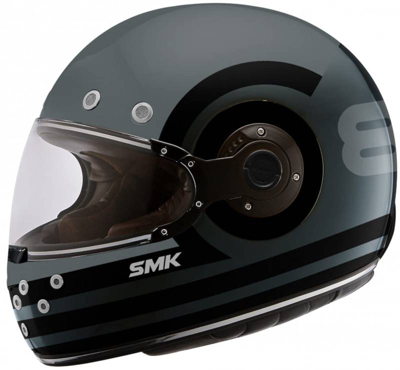 SMK Retro Ranko Helm Grau Matt XS (53/54) von SMK