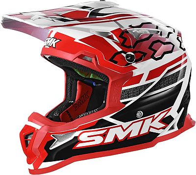 SMK Tribou, Motocrosshelm - Rot/Weiß/Schwarz - M von SMK