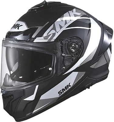 SMK Typhoon Style, Integralhelm - Matt Schwarz/Grau/Hellgrau/Weiß - M von SMK