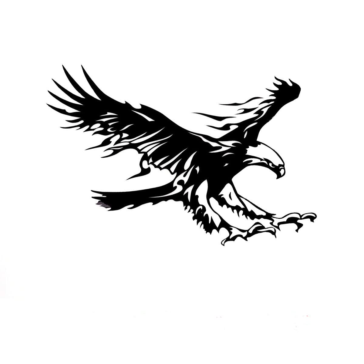 SMKJ Auto Aufkleber Flying Eagle Autoaufkleber 3D car Sticker PVC Decal Fenster Tuning Autotattoo 50 x 50cm -Schwarz von SMKJ