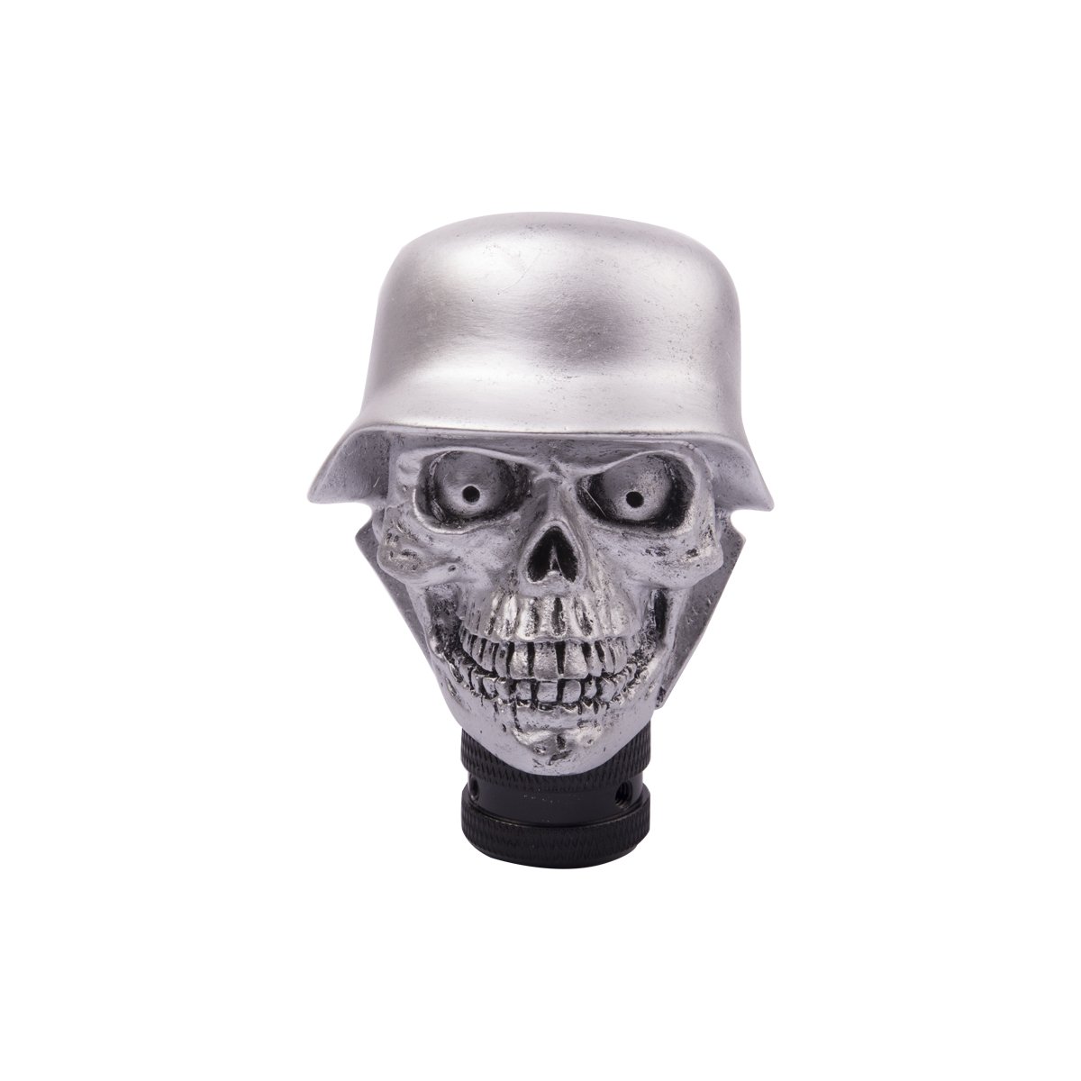 SMKJ Universal Auto Schaltknauf Aluminium Totenkopf Skull Schaltknüppel Shifter Knob für most Manuelles oder automatisches Getriebe Ohne RGA-Silber von SMKJ