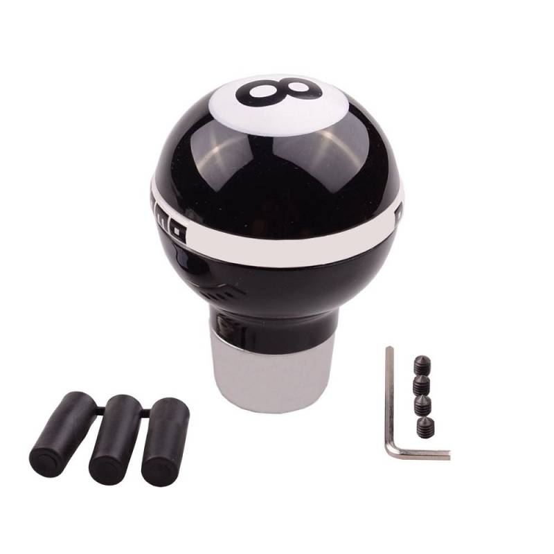 SMKJ Universal Auto Schaltknauf Schwarz 8 Ball Kugel Schaltknüppel Shifter Knob für Most Manuelles oder automatisches Getriebe Ohne RGA von SMKJ