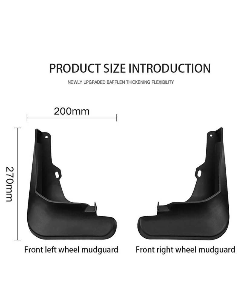 SchmutzfäNger Auto Für JETOUR X70 Plus 2021-2024 Schmutzfänger Kotflügel Zubehör Spritzschutz Vorne Hinten Schutz Mudguard mit Befestigungsschrauben 4 Stück Auto Fender von SMNHHZ