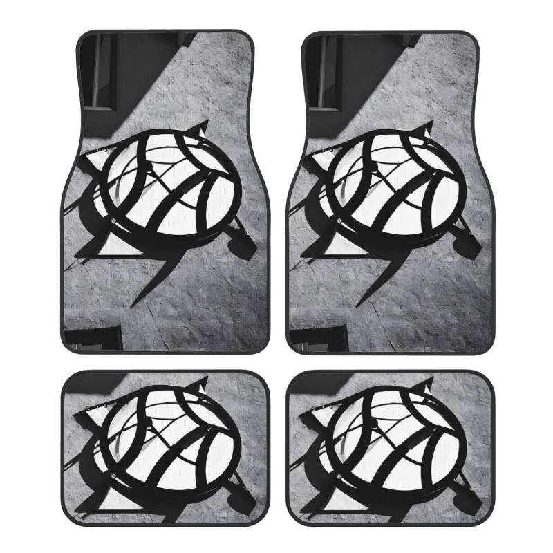 Musical Theme Music Clefs Premium Fullpage Printed Floor Mats for Cars Trucks SUV, 4-Piece Allwetter Car Mats with Universal Fit Design von SMSJTMWHN