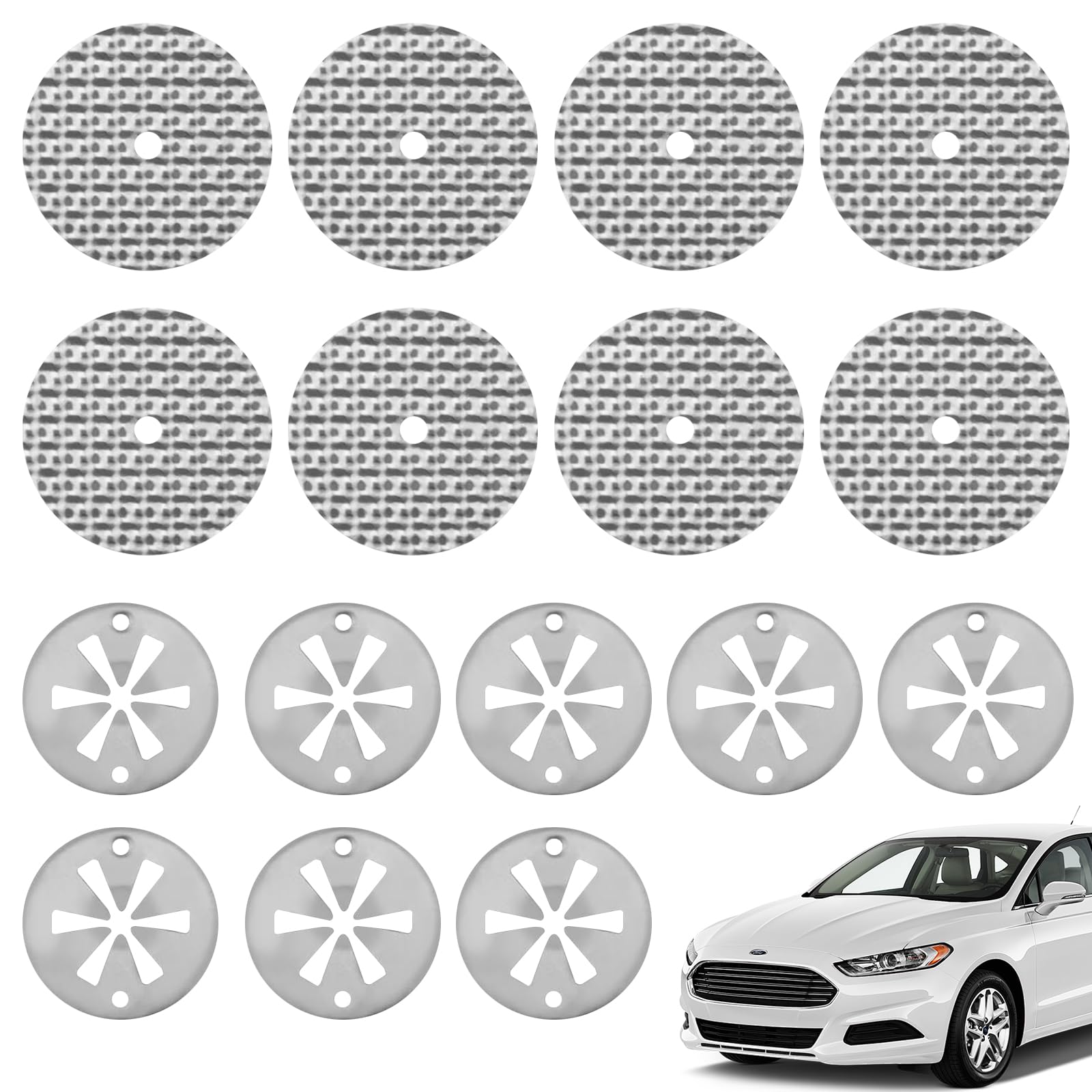 16 Stück Hitzeschutzblech,Hitzeschutzblech Reparatursatz,Hitzeschutzblech Auspuff,Hitzeschutzblech Kompatibel mit Skoda OE-Nummer 6715468, N90335004 Hitzeschutzblech Reparatursatz von SMTelegance