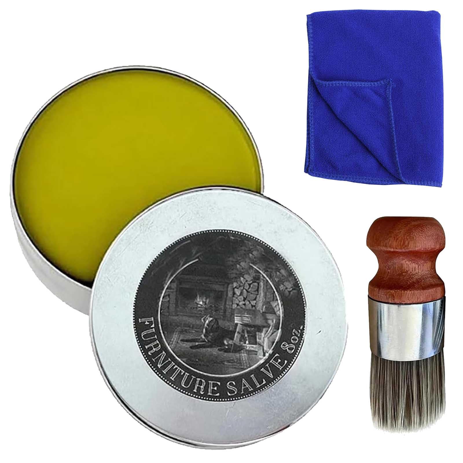 Furniture Salve 1 Stück Furniture Salve Leather Leather Salve zur Möbelpflege Reparatur und Schutz Leather Salve zum Polieren von Möbeln für Sofas Auto Möbel (mit Boar Bristle Brush und Putztuch) von SMTelegance