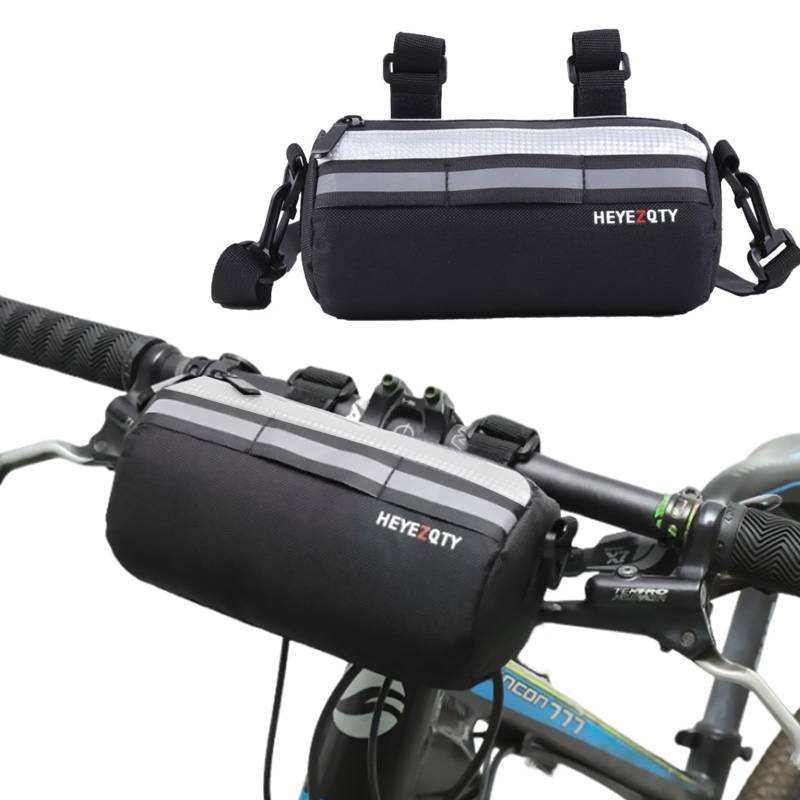 SMTelegance Lenkertasche Fahrrad,Wasserdicht Fahrradtasche Lenker,Lenkertasche Rennrad mit Reflektorstreifen,Fahrradlenkertasche für Bikepacking- Oder Fahrradtouren(20×10×10cm) von SMTelegance