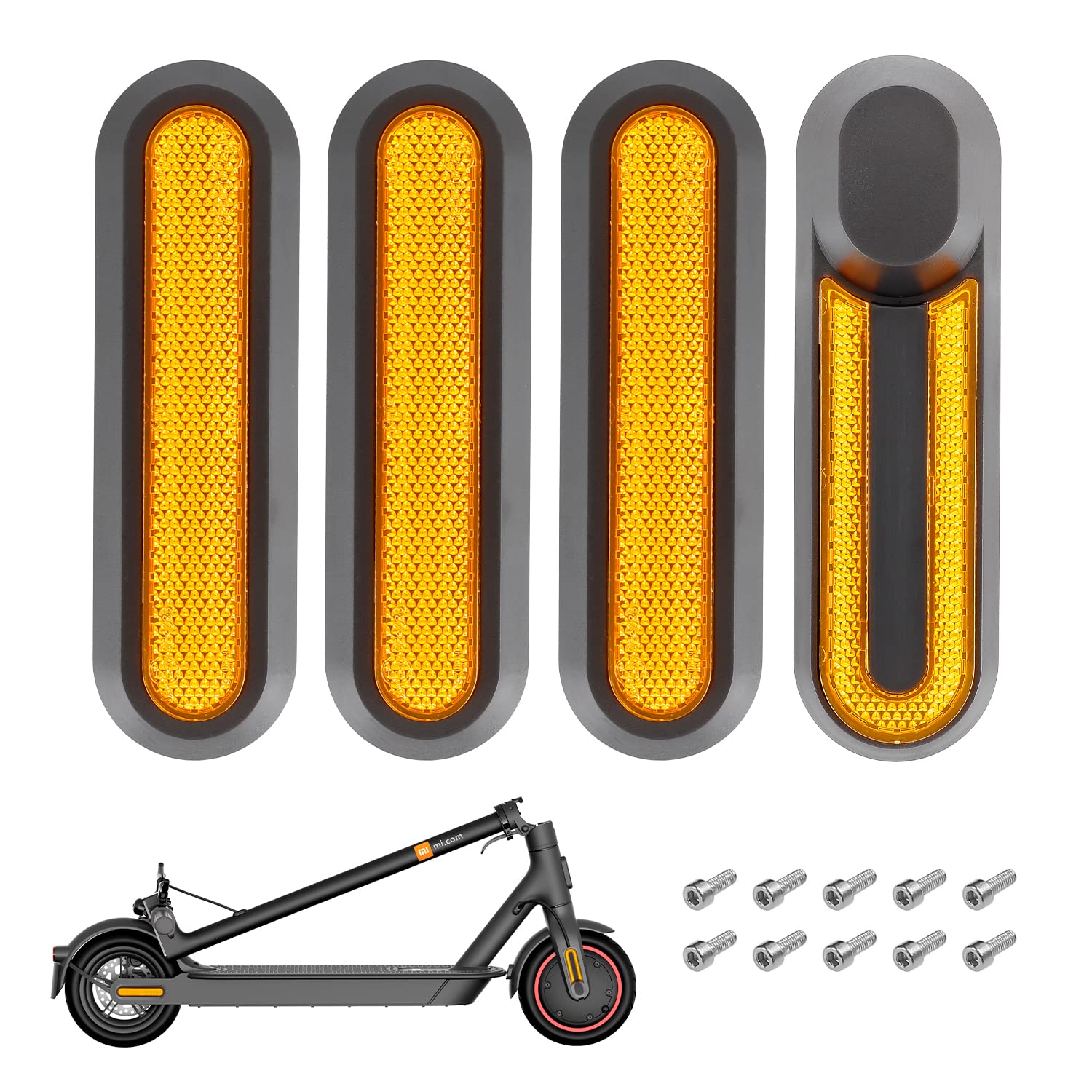 Reflektierende Hinterradabdeckungen für xiaomi M365 /Pro/Pro 2 /1S /Scooter 3 e scooter reflektoren Hinterradabdeckung Reflektierende Schutzabdeckung-Gelb von SNOUHAE