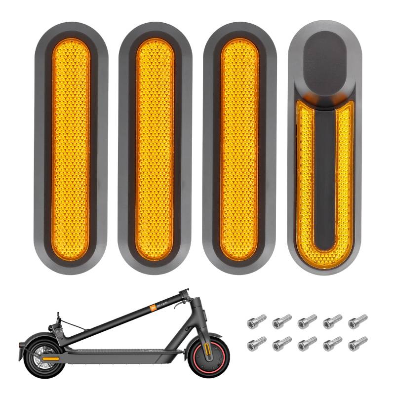 Reflektierende Hinterradabdeckungen für xiaomi M365 /Pro/Pro 2 /1S /Scooter 3 e scooter reflektoren Hinterradabdeckung Reflektierende Schutzabdeckung-Gelb von SNOUHAE