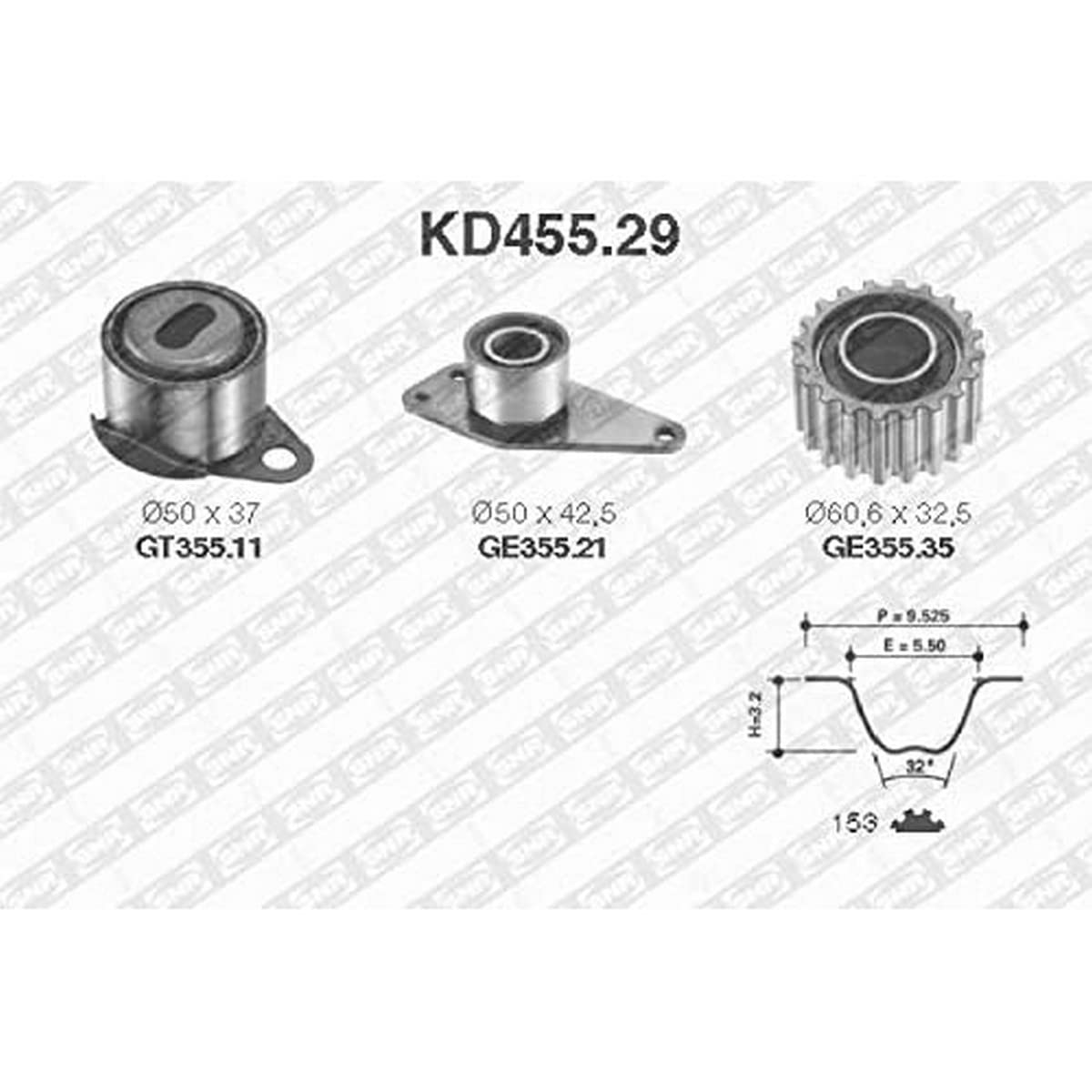 SNR KD455.29 Kit Zahnriemensatz von SNR