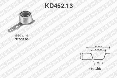 Snr Zahnriemensatz [Hersteller-Nr. KD452.13] für Ford von SNR