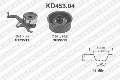 Snr Zahnriemensatz [Hersteller-Nr. KD453.04] für Opel von SNR