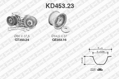 Snr Zahnriemensatz [Hersteller-Nr. KD453.23] für Opel von SNR