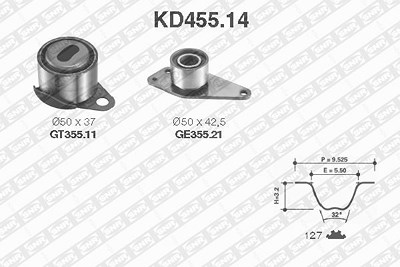 Snr Zahnriemensatz [Hersteller-Nr. KD455.14] für Renault, Volvo von SNR