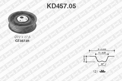 Snr Zahnriemensatz [Hersteller-Nr. KD457.05] für Audi, Mazda, Seat, VW von SNR