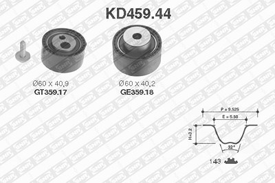 Snr Zahnriemensatz [Hersteller-Nr. KD459.44] für Peugeot, Citroën von SNR