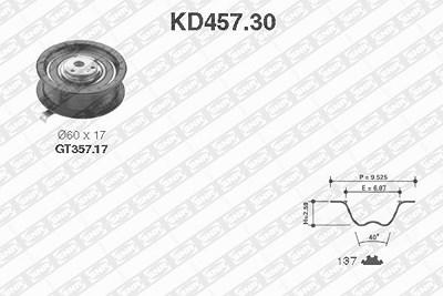 Snr Zahnriemensatz [Hersteller-Nr. KD457.30] für VW, Skoda von SNR