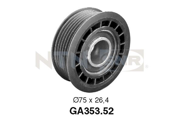 Umlenk-/Führungsrolle, Keilrippenriemen SNR GA353.52 von SNR