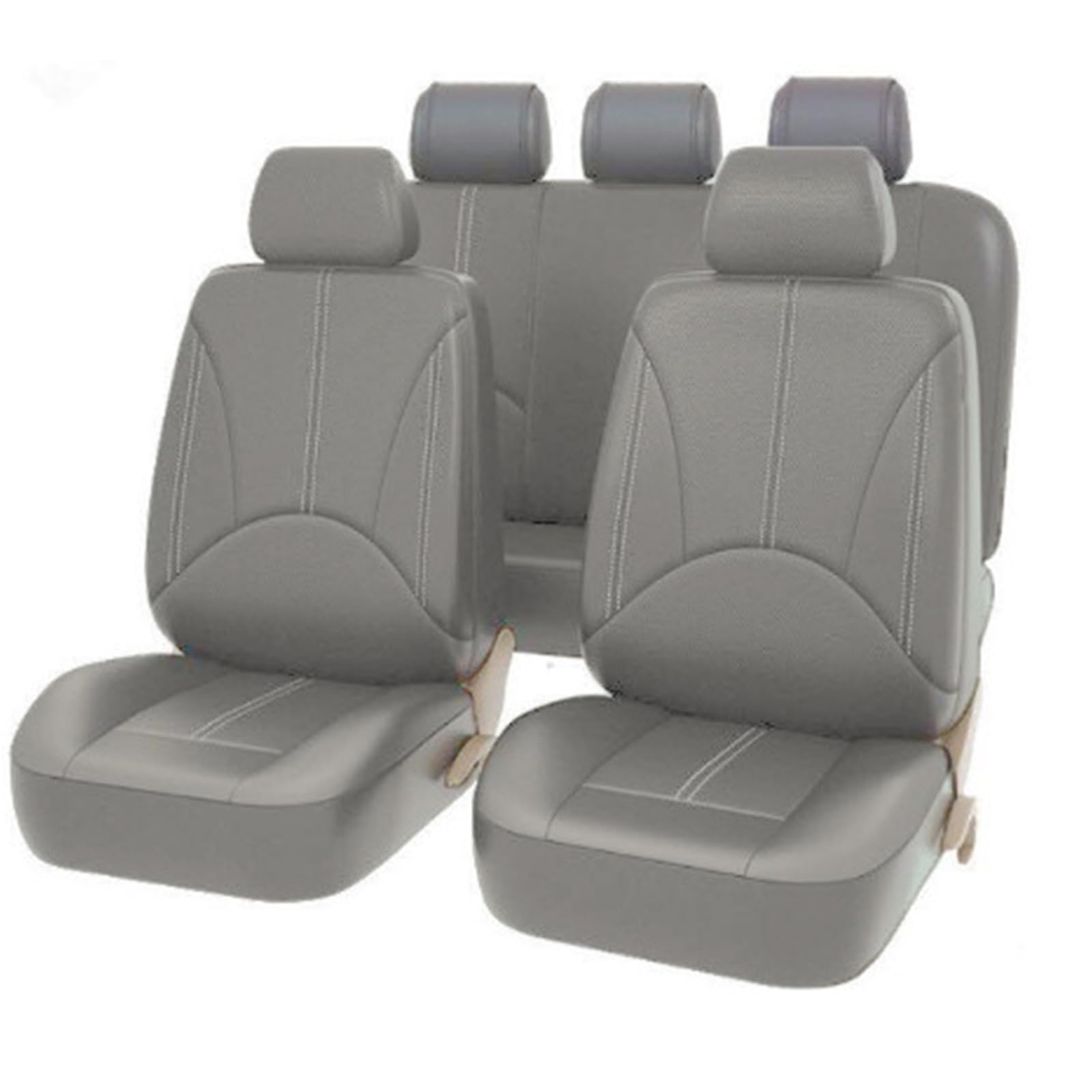 5 Sitzplätze Universal Auto Sitzbezüge Sets für Jaguar XF Sportbrake X260 X250 Sport brake Wagon Estate 2013-2025 Autositzbezug Vorne Hinten Schonbezüge Innenraum Zubehör,Grey von SNXLW