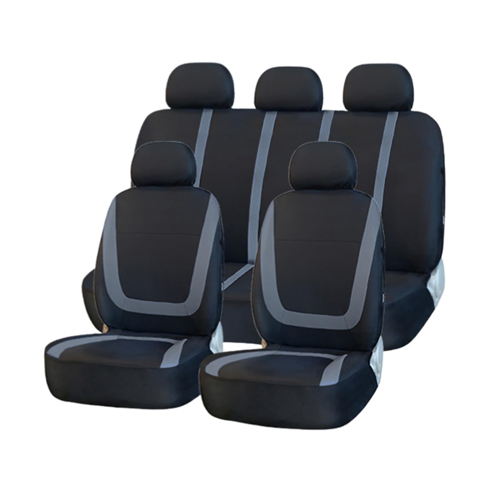 5 Sitzplätze Universal Auto Sitzbezüge Sets für SEAT León/León ST/León Cupra/Leon SC/Leon X-Perience KL 5F 1T 1M 2000-2025 Autositzbezug Vorne Hinten Schonbezüge,A von SNXLW