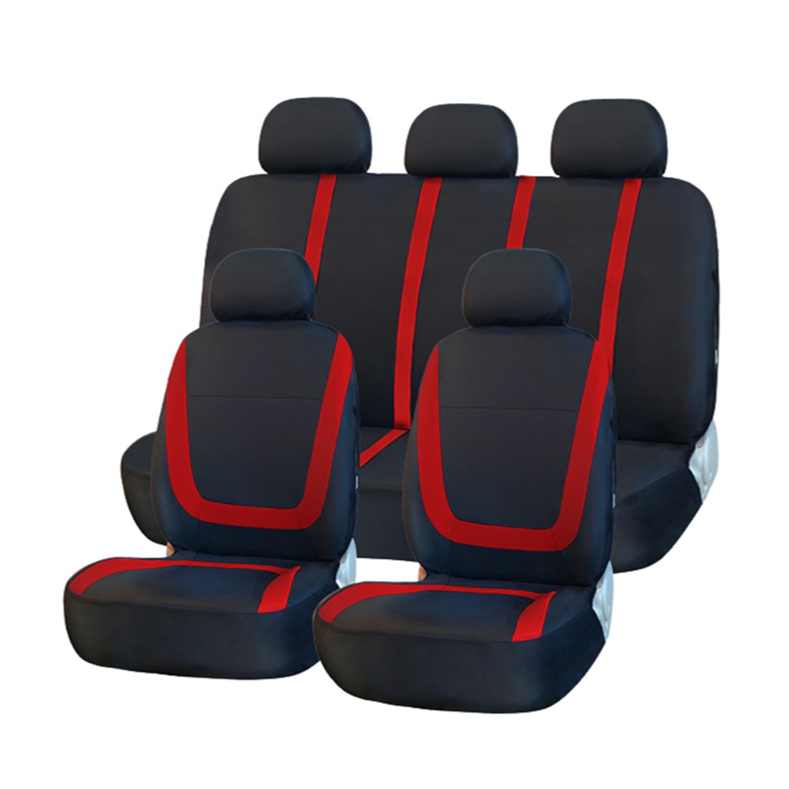 5 Sitzplätze Universal Auto Sitzbezüge Sets für SEAT León/León ST/León Cupra/Leon SC/Leon X-Perience KL 5F 1T 1M 2000-2025 Autositzbezug Vorne Hinten Schonbezüge,C von SNXLW