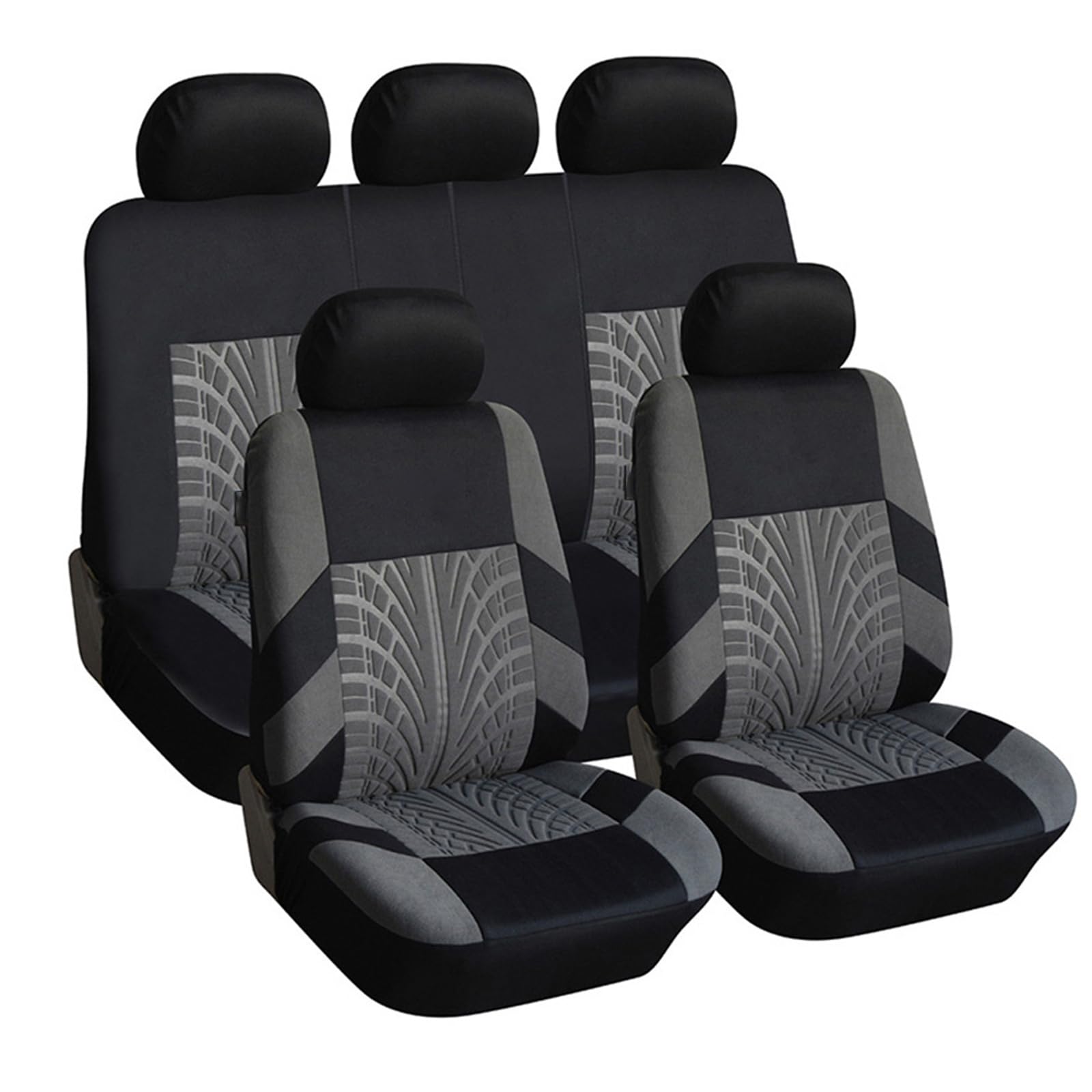 SNXLW 5 Sitzplätze Universal Auto Sitzbezüge Sets für Mitsubishi ASX II I 2.gen/1.gen GA/ASX Hybrid 2010-2024 Autositzbezug Vorne Hinten Schonbezüge Innenraum Zubehör,Grey von SNXLW