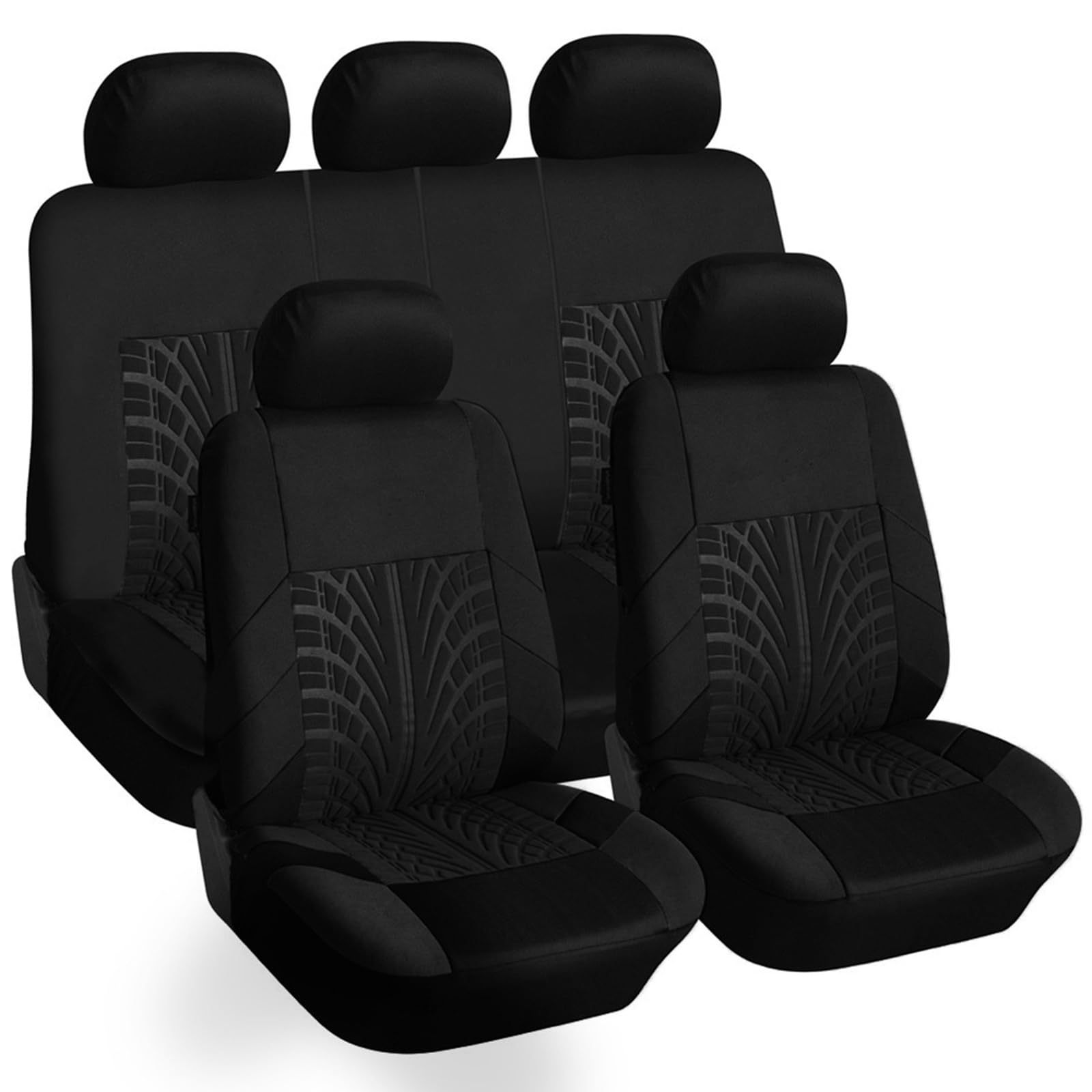 SNXLW 5 Sitzplätze Universal Auto Sitzbezüge Sets für Opel Vauxhall Mokka B A/Mokka-e B A 2013-2024 2025 Autositzbezug Vorne Hinten Schonbezüge Innenraum Zubehör,Black von SNXLW
