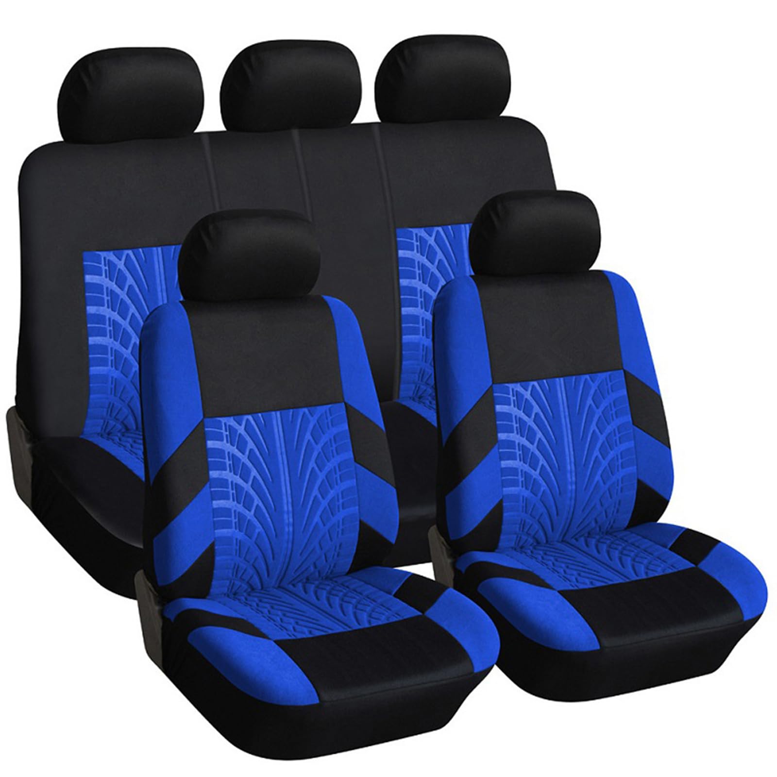 SNXLW 5 Sitzplätze Universal Sitzbezug Auto für FIAT Panda II MK3/Mk4 (Type 169 319) 2003-2019 2020 Autositzbezug Sitzbezüge Vorne Und Hinten Sitzschoner,Blue von SNXLW