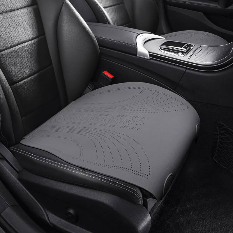 SOBONITO Auto-Sitzbezüge Vordersitze,Schwere Tiefe Wildleder Auto-Sitzschoner,Auto-Schonbezüge,kompatibel für 90% Modelle Vordersitz,2er (Gray,2bottom) von SOBONITO