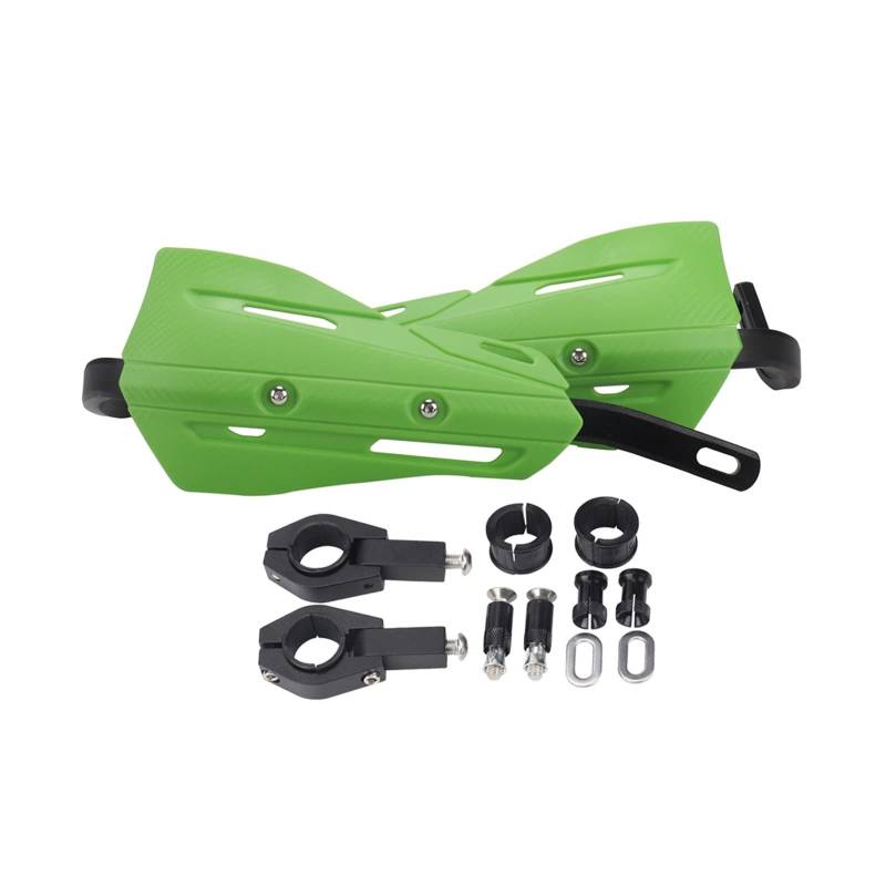 Hand Guard Kunststoff Set Motorrad Handguard Protector Für EXC SXF KLX KXF YZ YZF WRF MX Motocross ATV Dirt Bike 22 28mm Handschutz(Green) von SOCIAC