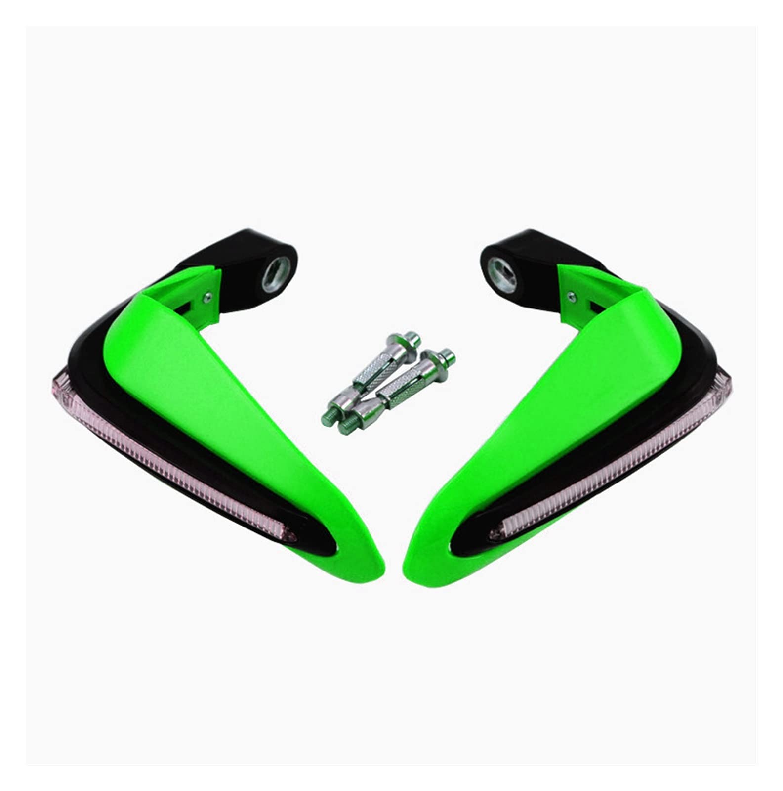 Motocross Motorrad Lenker Guard Mit LED Licht Hand Guard Für Hon&d*a Rebel 250 500 Silver Wing St1100 St1300 Transalp 650 Handschutz(Green) von SOCIAC