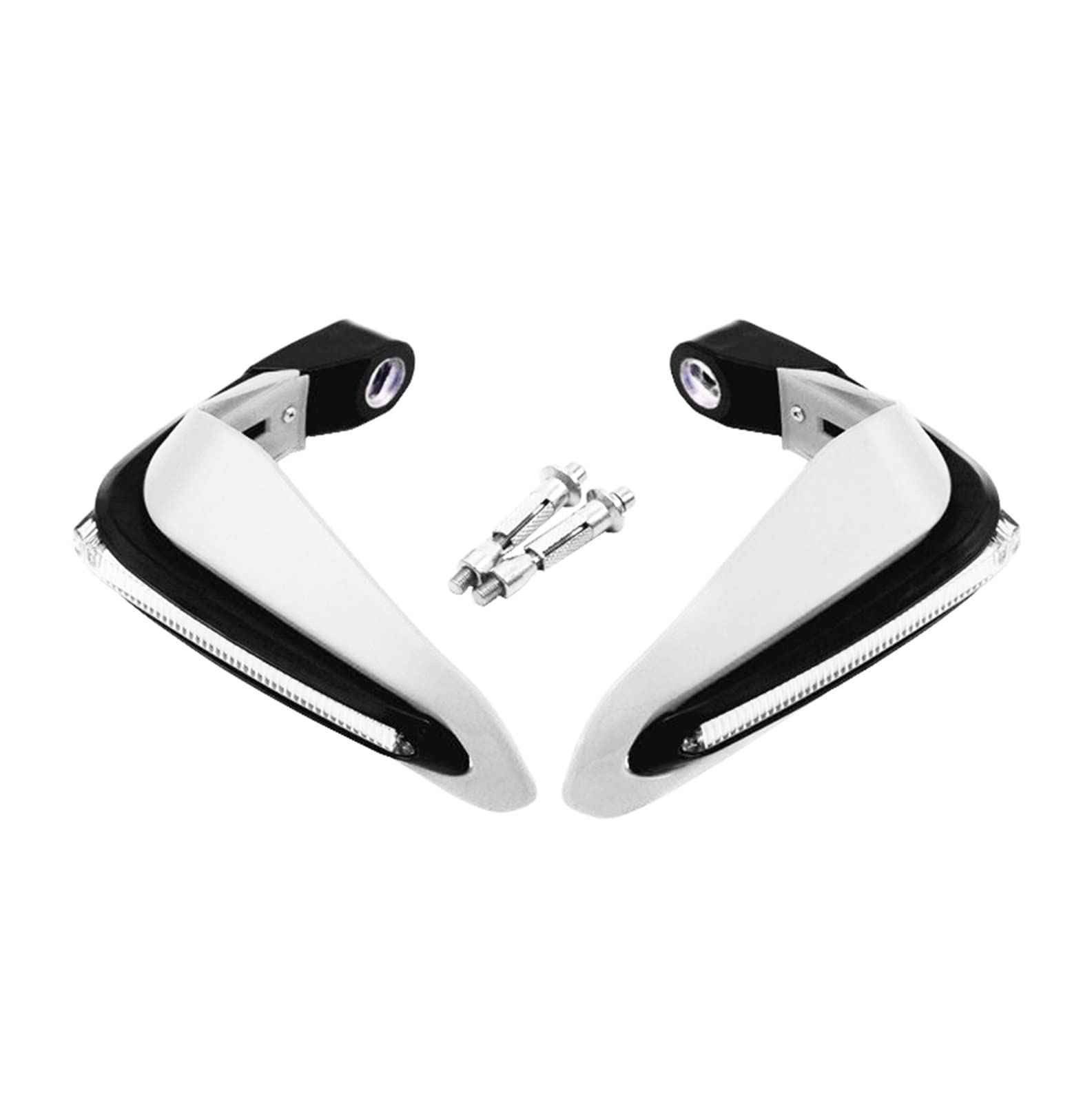 Motocross Motorrad Lenker Guard Mit LED Licht Hand Guard Für Hon&d*a Rebel 250 500 Silver Wing St1100 St1300 Transalp 650 Handschutz(White) von SOCIAC