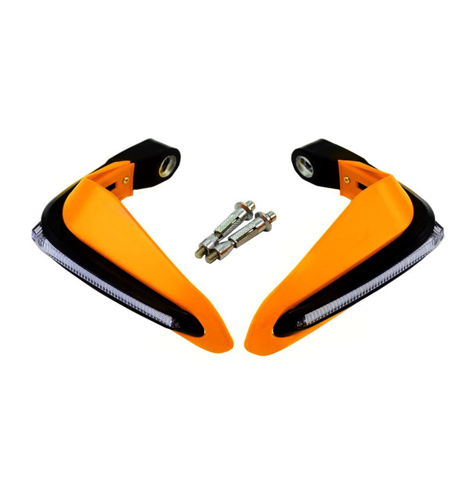 Motocross Motorrad Lenker Guard Mit LED Licht Handschutz Für Ya*ma&ha R1 2004 2007 2015 R15 V3 R25 R3 R6 2003 2005 2007 2008 Handschutz(Orange) von SOCIAC