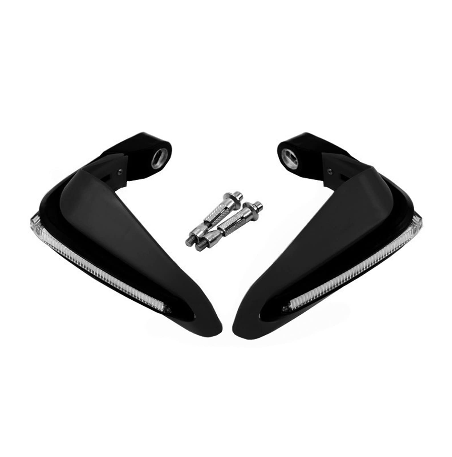 Motorrad Handguard Hand Guards Lenkerschutz Mit Licht Für Hon&d*a Dio Zx Ruckus Super Cub 110 Heute Vano Zoomer Moto Handschutz(Nero) von SOCIAC