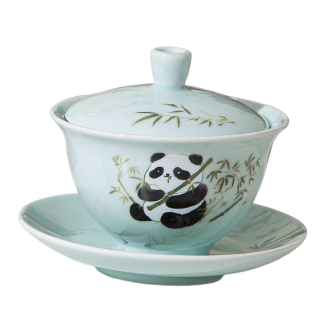 SOESFOUFU 1 Set Teetasse Untertasse Set Entzückende Panda Tasse Teetasse Mit Deckel Chinesische Keramiktasse Teetassen Set Zum Teezubereiten Und Verschenken von SOESFOUFU