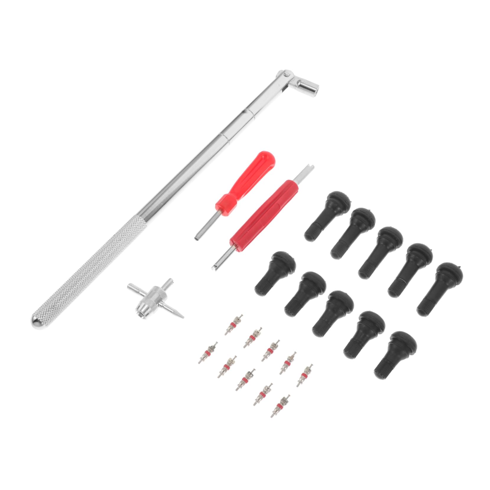 SOESFOUFU 36 Teiliges Reifenventilkern Entferner Und Installationsset Tr412 Tr413 Gummi Ventilschaftabzieher Einzelkopf Ventilkernwerkzeug Für Die Reifenreparatur von SOESFOUFU