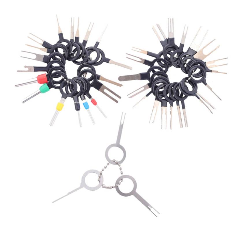 SOESFOUFU 41 Teiliges Auto Terminal Entferner Set Pin Entferner Werkzeug Für Kfz Connector Pin Removal Kit Mit 38 Umweltfreundlichen Hülsen Und 3 Stangen Ideal Für Demontage Und von SOESFOUFU