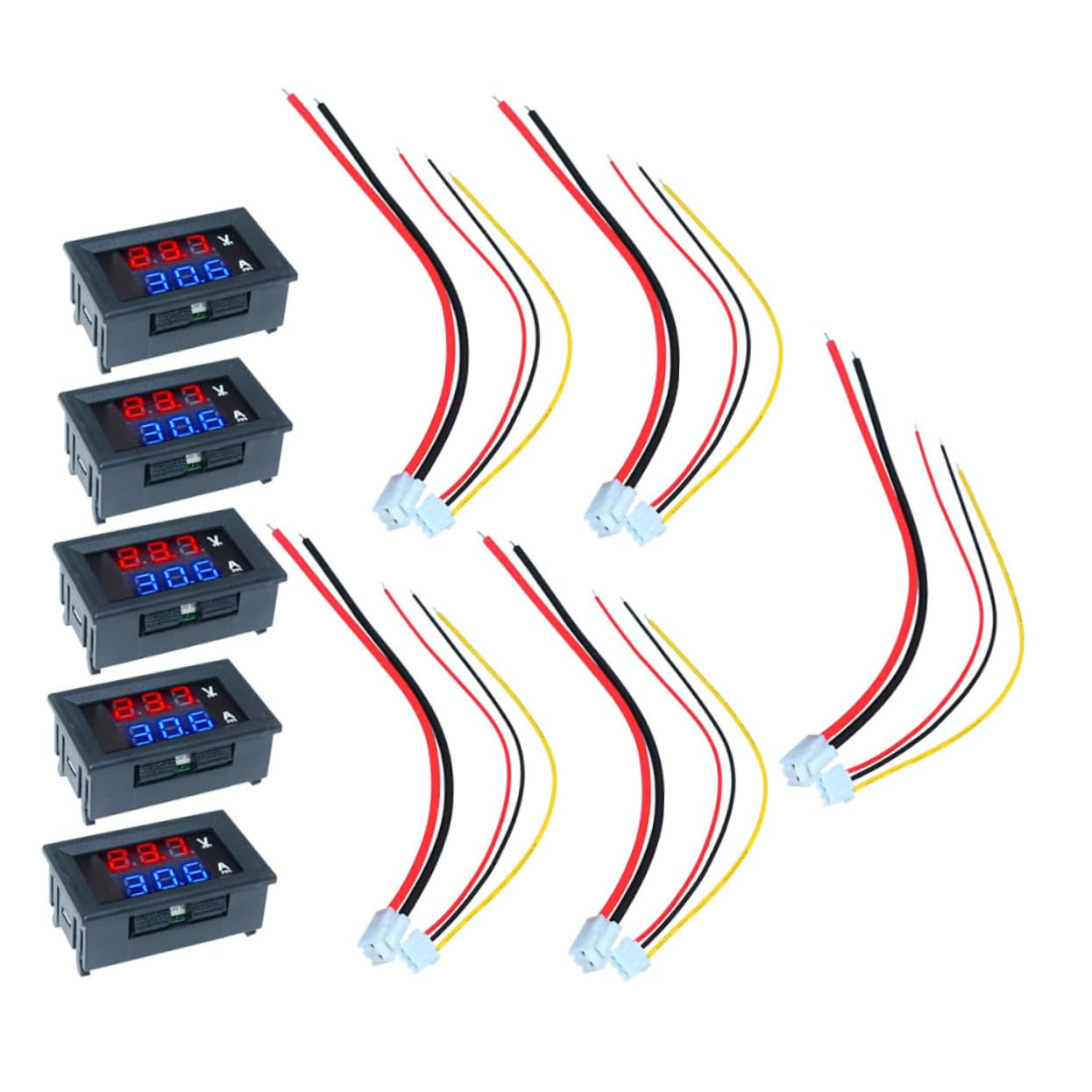 SOESFOUFU 5St Spannung und Strom Voltmeter auto spannungsmesser Tester für digitale Multimeter -Panel Sensorfeld Auto digitales Amperemeter Auto Spannungsprüfer 10a Stromtester Plastik von SOESFOUFU