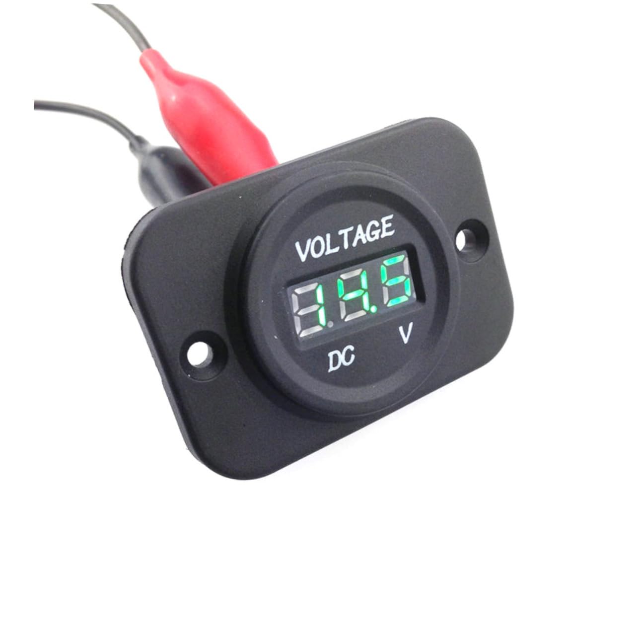 SOESFOUFU Tragbares 12 24V Auto Digital Voltmeter Mit Grünem Display DC Spannungsmesser Für Präzise Spannungsmessung 6 30V Im Fahrzeug Und von SOESFOUFU