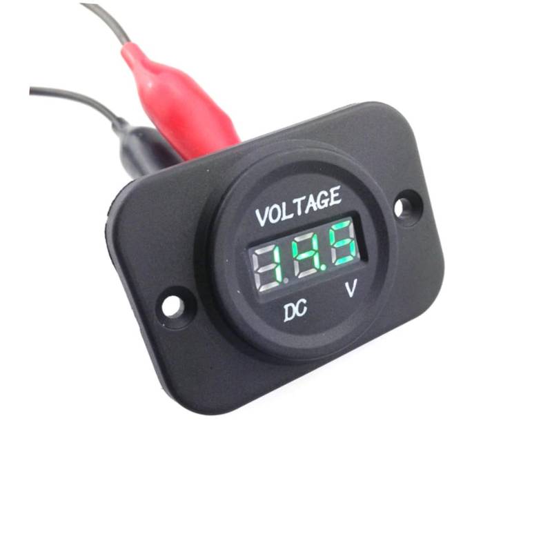 SOESFOUFU Tragbares 12 24V Auto Digital Voltmeter Mit Grünem Display DC Spannungsmesser Für Präzise Spannungsmessung 6 30V Im Fahrzeug Und von SOESFOUFU