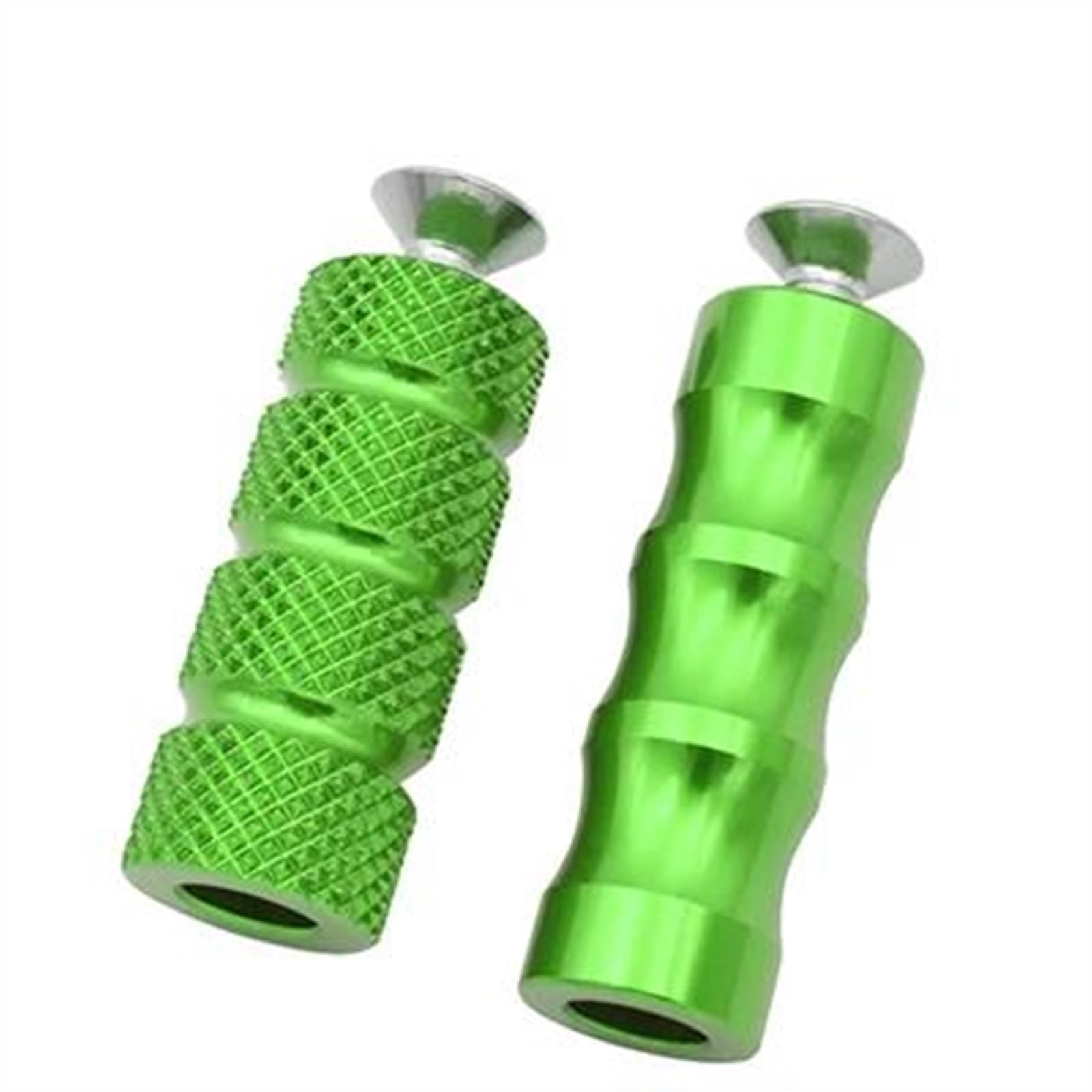 Motorrad Fußrasten CNC-Aluminium-Moto-Fußrastenanlage, 6 mm CNC-Schalthebel, Bremshebel, Fußraste, Fußrastenanlage(Green) von SOFBO