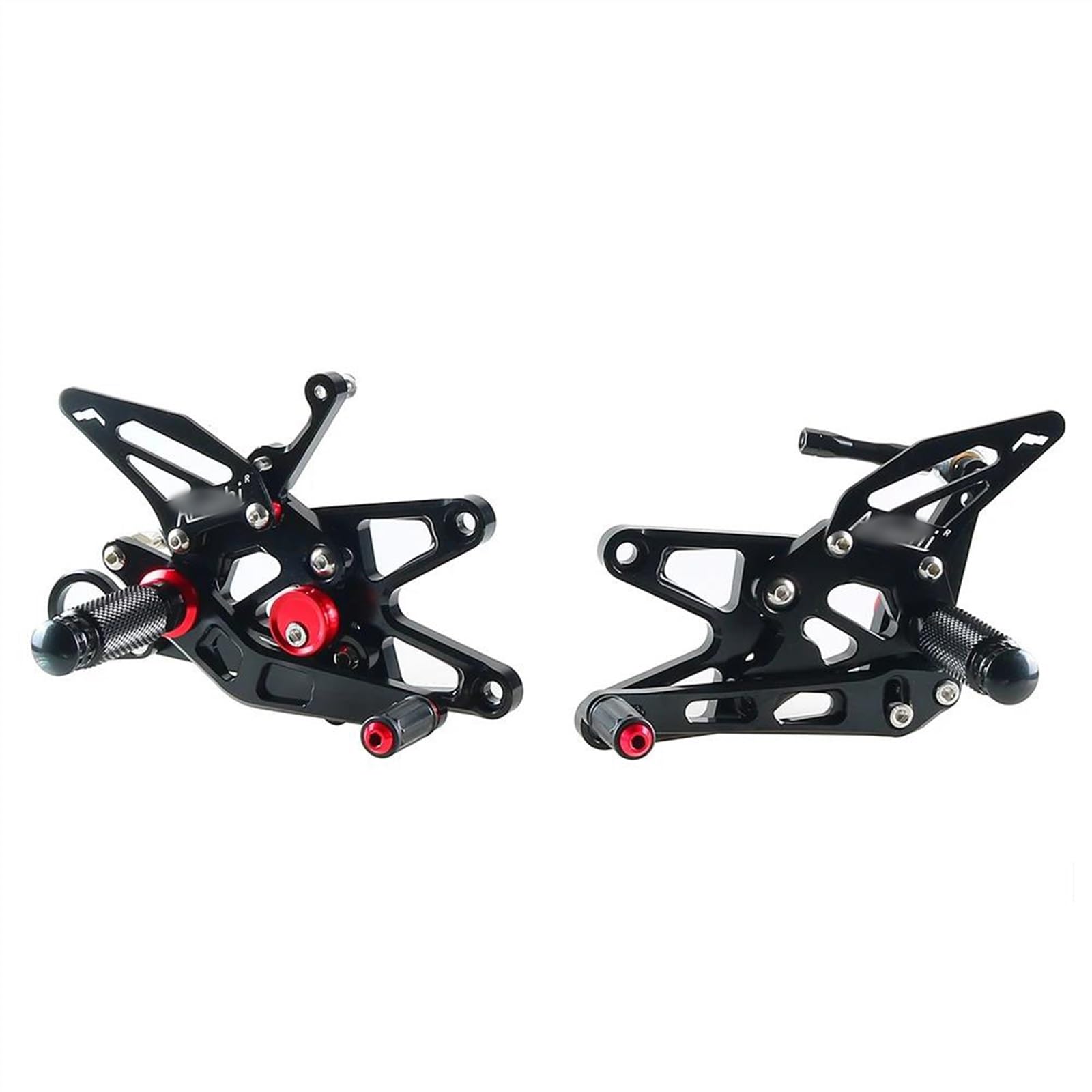 Motorrad Fußrasten Für B┐MW S1000R 2010-2016 S1000RR 2009-2014 Aluminium Zubehör Motorrad Fußstütze Carbon Fiber Einstellbare Hinten Sets Fußrasten(Black) von SOFBO