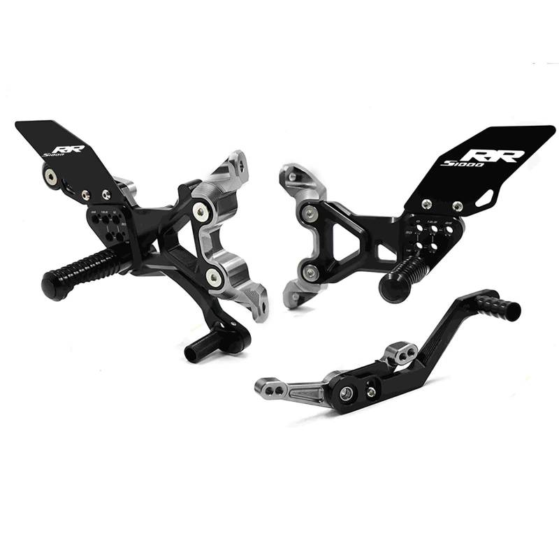 Motorrad Fußrasten Für B┐MW S1000RR S 1000 RR 2019-2022 Motorrad S1000 RR CNC Aluminium Hinten Sets Fußrasten Fußrasten Fußrastenanlage Fußrasten(Black) von SOFBO