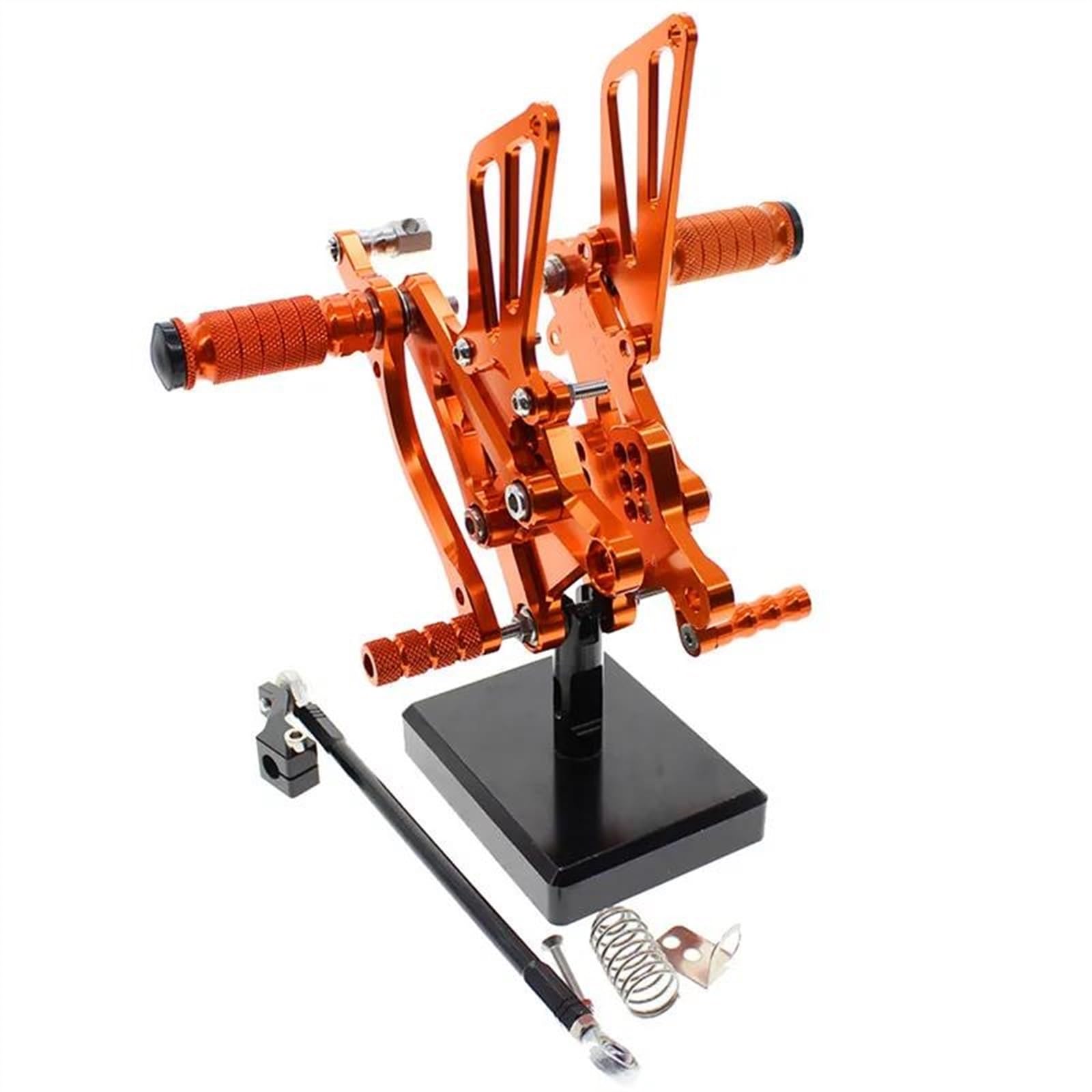 Motorrad Fußrasten Für H┐onda CBR600 CBR 600 F4I 2001–2007 2002 2003 CNC-Aluminium verstellbare Motorrad-Fußrastenanlage Fußrasten-Pedal-Fußstütze(Orange) von SOFBO