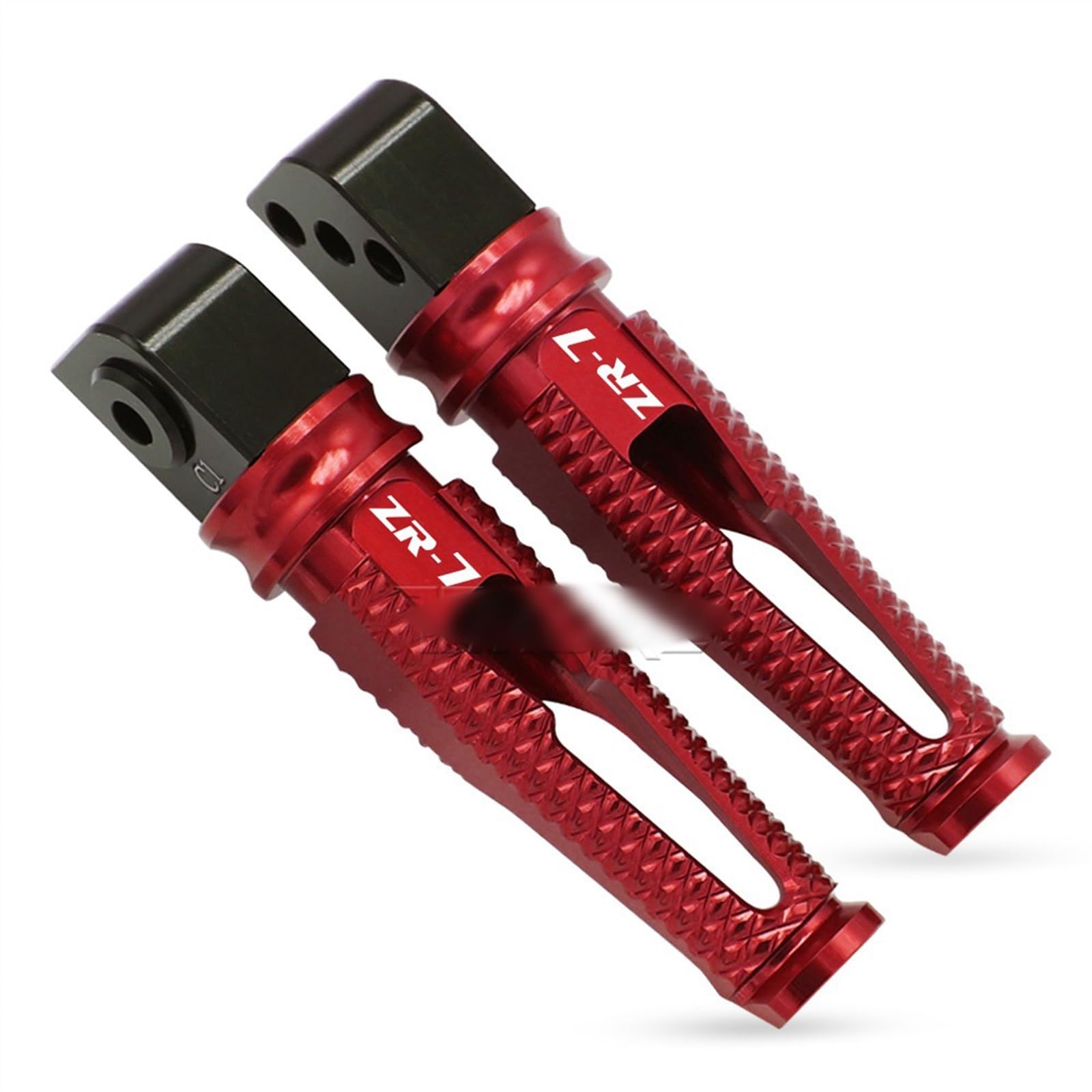 Motorrad Fußrasten Für K┐awasaki ZR-7 ZR-7S Motorradzubehör CNC-Aluminium-Hinterfußrasten Fußrastenadapter Fahrer-/Beifahrerfußrasten(Red) von SOFBO